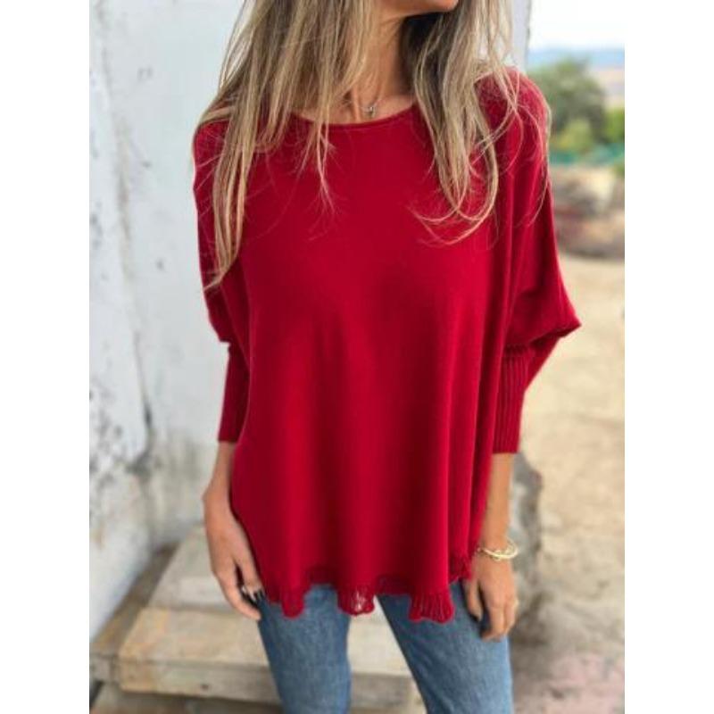 Осенне-зимний женский свитер, свободный, с длинным рукавом, трикотажная нижняя рубашка