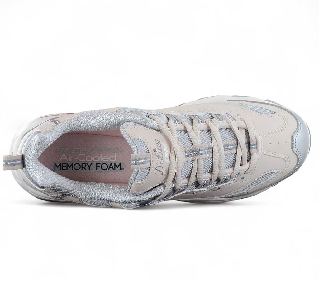 Skechers D Lites - Chromatic - Женские кроссовки Бежево-серебристые 150246-NTSL ОРИГИНАЛ