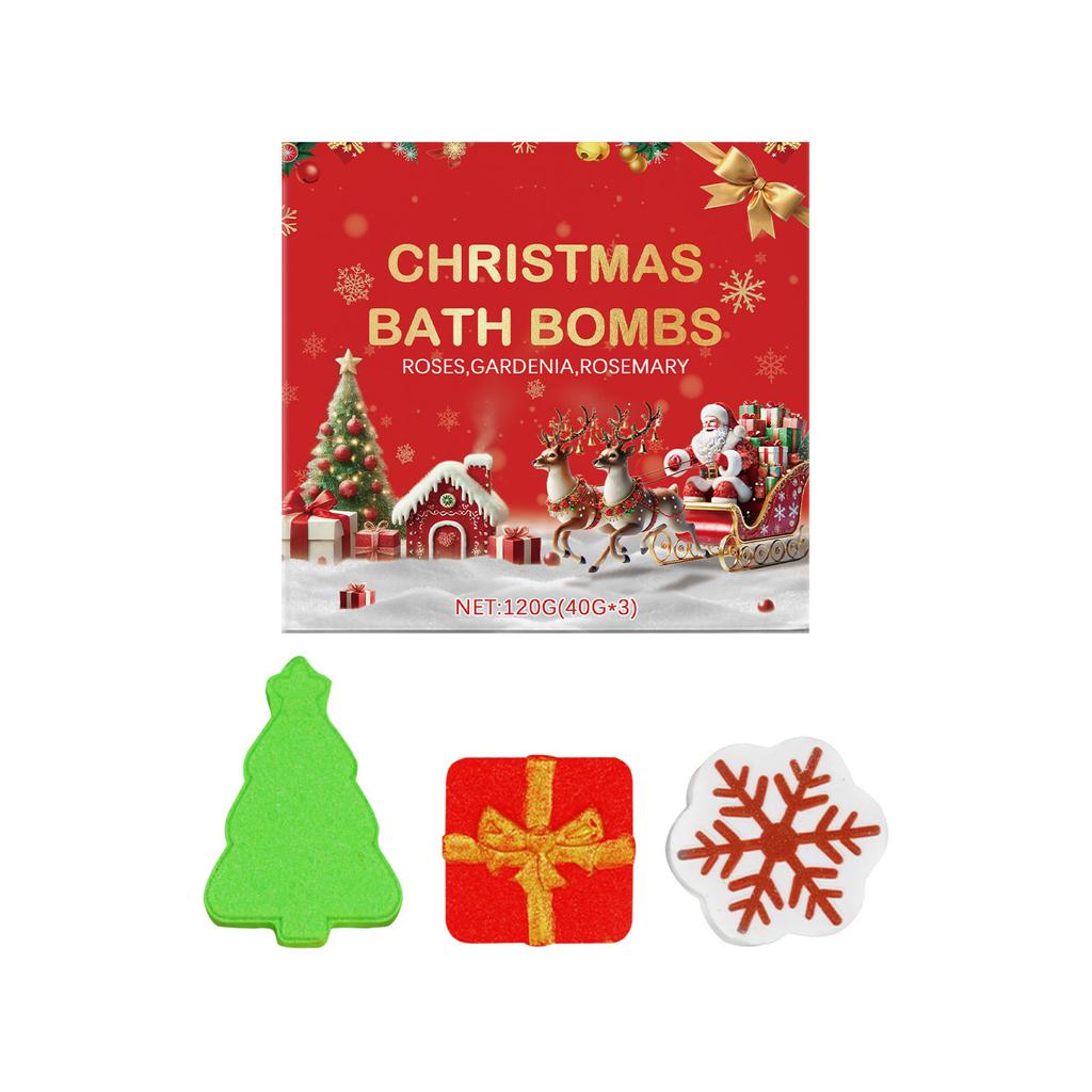 Christmas Color Bath Ball Bubble Bath Moisturizing Long-lasting Plant Cleaning Colorful Bath Ball