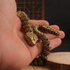 Year of the Snake Universiade Brass Rattlesnake Model Ornament Toy Simulation Animal Home Office Ornament Simulation Rattlesnake
