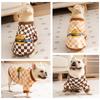 Pet Clothes Plaid Print Burger French Bucket Special Autumn and Winter Thin Two-legged Sweater Dog Clothing