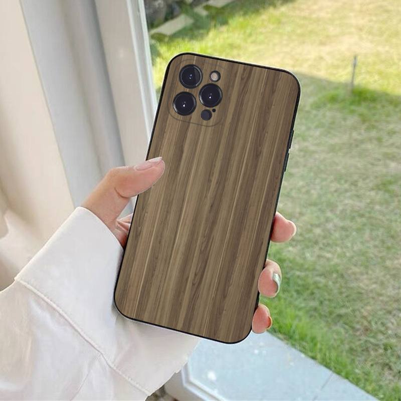 Carved Wood Phone Case For iPhone 13 Pro MAX 14 11 12 Mini X XS XR 6 7 8 Plus SE 2020 Soft TPU Cover