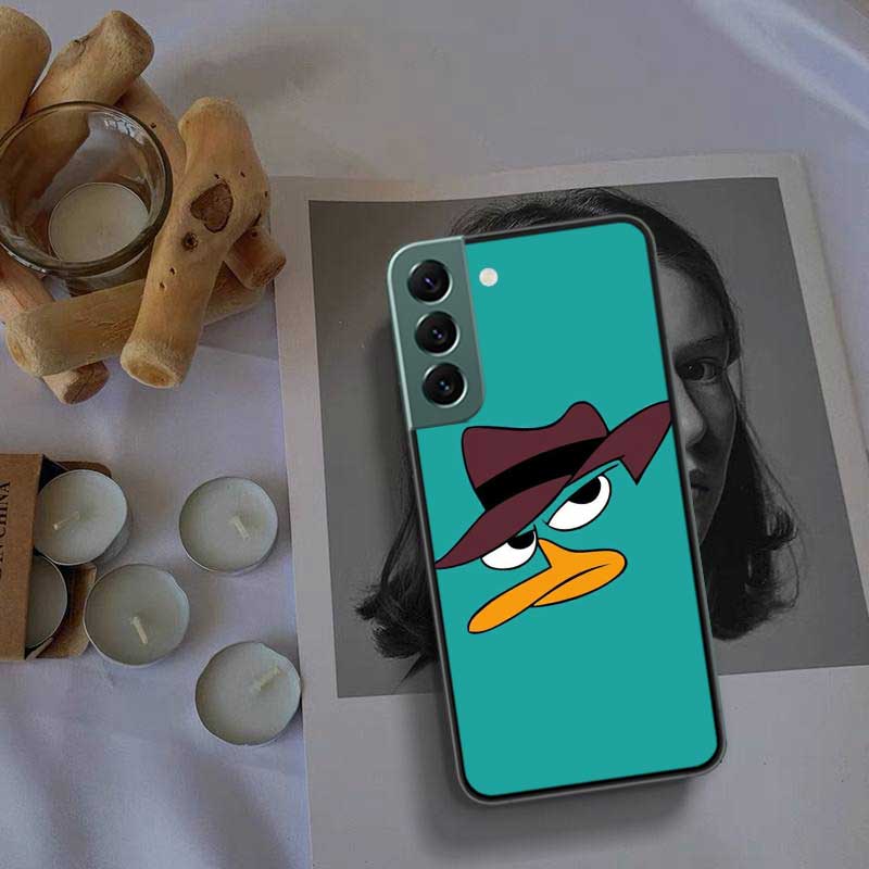 Мультяшный утконос Перри Чехол для телефона Samsung Galaxy S22 S25 Ultra S21 S10 Plus S26 Edge S20 S23 S24 FE Силиконовый S