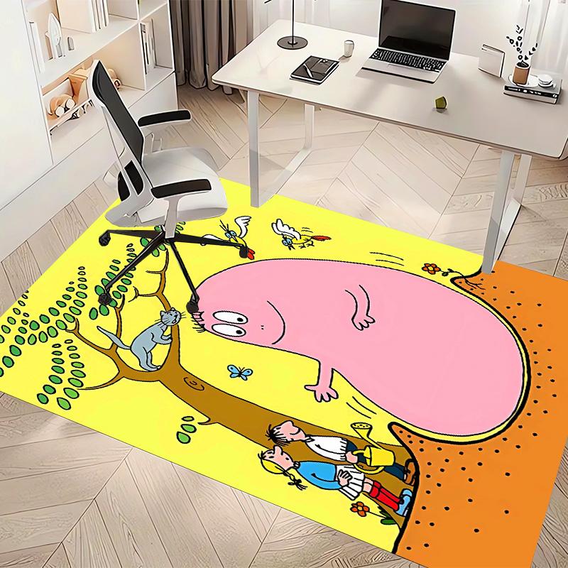 Barbapapa Printed Absorbent Washable Carpet, Non-Slip Bathroom Mats, Kitchen Rugs, Yoga Mat,Living Room Entrance, Camping Picnic Rugs