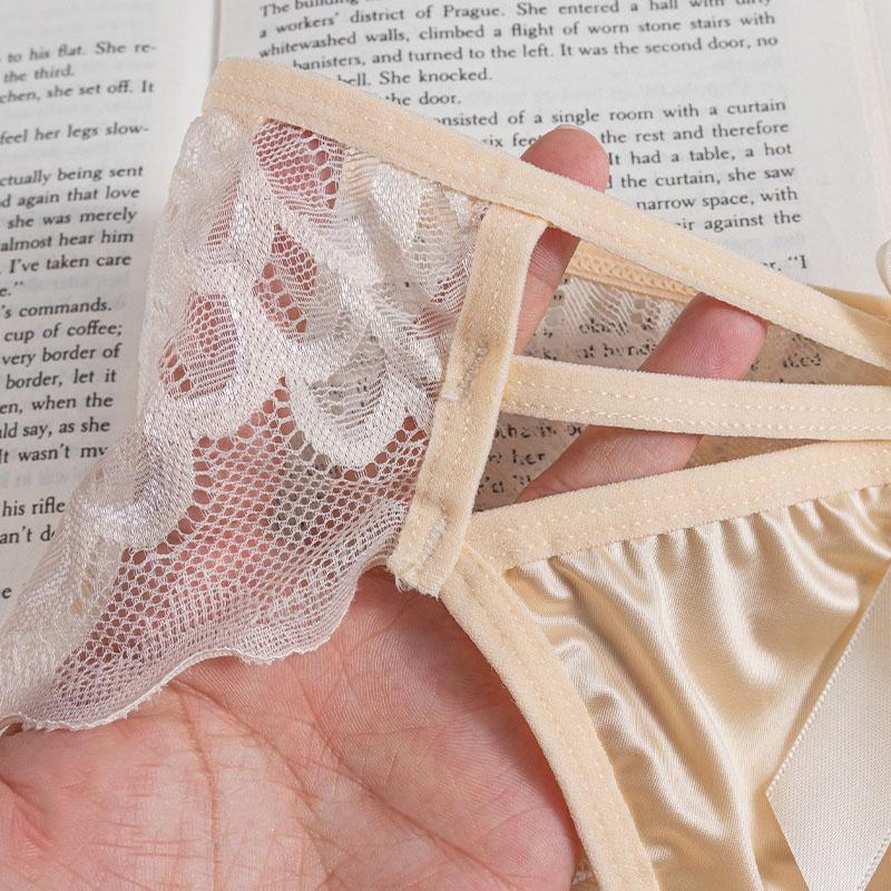 Plus Size Women Hollow Out Lingerie Briefs Underpants Cotton Underwear Lace Panties Thin