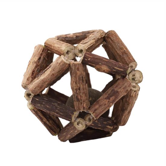 Natural Catnip Silvervine Ball Toy Dental Health Emotional Regulation Chew Toy Promotes Digestion Soothes Mood Cat Toys for Indoor Cats Kittens