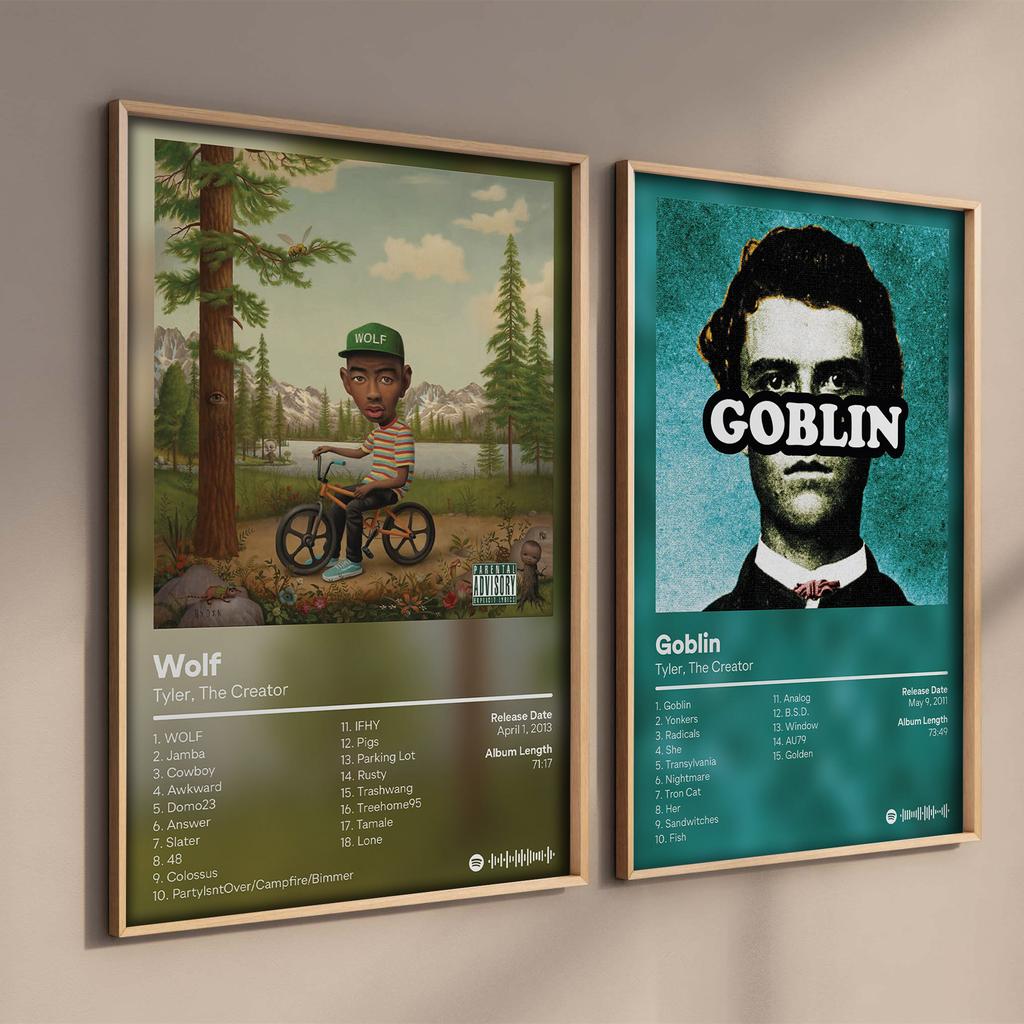 Pop Rap Music Album Cover Artist Tyler The Creator Poster Rapper Hip Hop Rock Flower Boy Goblin Canvas Art Home Wall Sofa Decor