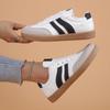 Модные легкие женские повседневные кроссовки Модные черно-белые полосатые кроссовки для женщин Удобные нескользящие балетки Zapatoas Mujer