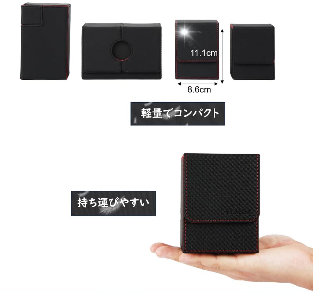 Venssu Deck Trading Card Display 100 Совместимость с двойными и тройными вертикальными 2 разделителями и 1 верхним кожаным внутренним футляром, футляром, окном, деталями,