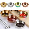 Круглая маленькая тарелка из нержавеющей стали для соевого соуса, золотистая тарелка для приправы соусом