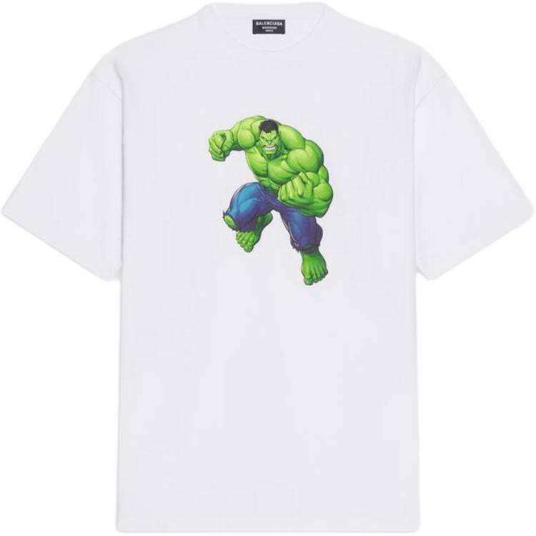 Balenciaga Футболка, Свободный крой, Женская, Белая 612965TLV599000