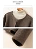 Women's Retro Double-Faced Wool Coat with Metal Buckle - Short/Long, Thickened for Autumn/Winter