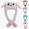 Fashion Cute Men And Women Plush Embroidery Rabbit Ear Hat Wrap Warm Hat Cap
