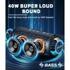 40 Вт Громкий Стерео Портативный Беспроводной Bluetooth Динамик, Водонепроницаемый IPX7 Душевой Динамик, Глубокий Бас, Светодиодная Подсветка, Микрофон, True Wireless Stereo