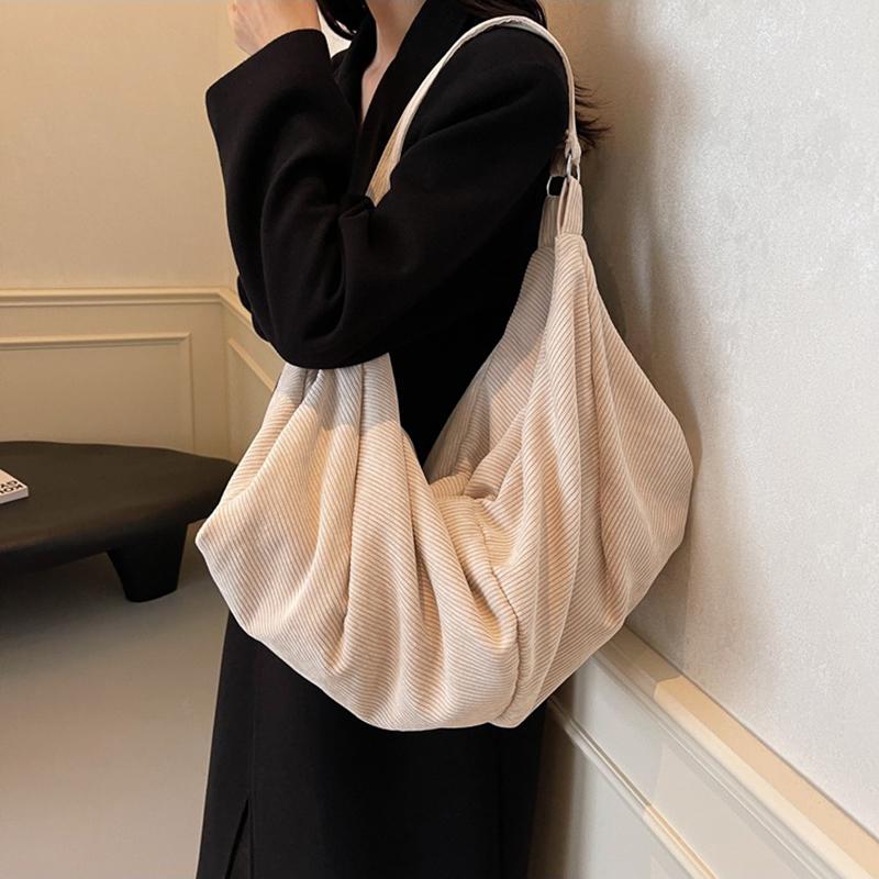 Multifunctional Shoulder Bags For Women Oversized Corduroy Fashion Backpacks Large Capacity Shopper Totes Hobo Bag CLE