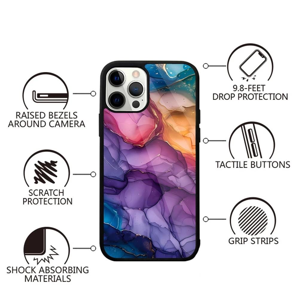 Marble Pattern Art Phone Case For iPhone 16,15,14,13,12,11,Plus,Pro,Max,Mini Magsafe Magnetic Wireless Charging