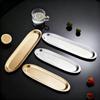 Stainless Steel Picnic BBQ Plate Long Plate Food Serving Dish Sushi Plate  Outdoor Tableware