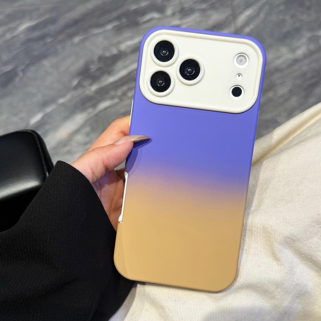 Матовый защитный чехол с градиентом для камеры для iPhone 17 16 15 14 13 Pro Max, 2-в-1, большое окно, противоударный бампер, чехол для телефона