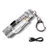 USB Rechargeable Mini Flashlight 400LM Mini LED Keychain Flashlight Outdoor Camping Light S11