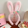 1Pc Rabbit Ear Headband Hat Strawberry Flower Bunny Ear Hair Band