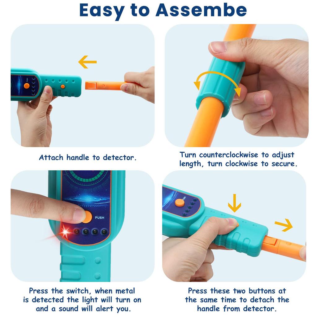 Metal Detector Kids Outdoor Children Outdoor Adventure Toy Metal Detecting Game Toys for Boys