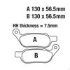 Motorcycle Brake Pads,Sturdy,Wear Resistant Modification Repair Spare Parts Easy Installation