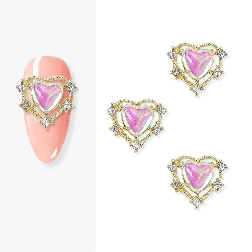 Маникюрные аксессуары Стразы для ногтей в форме сердца Украшения для ногтей в виде кролика 3D-сверла Украшения для ногтей