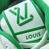 Great LOUIS VUITTON Low cut sneakers LV logo leather white leather Women 37 Used
