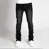 Stylish Jeans Fashionable Mens Straightleg Stretch Pearlwashed Layered Jeans
