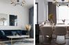 Asturia Black Ceiling Lamp 4-Flat Golden Lamp E27