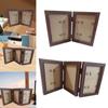 Photo Frame Modern Folding Wooden Picture Frame Family Photo Collage for Dining Room Tabletop Entrance Desk Family Friends Gift
