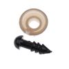 100 Pieces Black Plastic Safety Eyes with Backs for Doll DIY Making 5mm