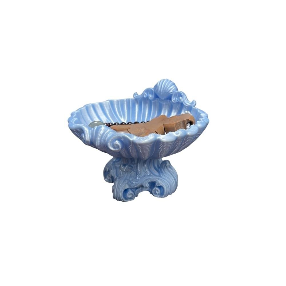 Decorative Bow 3D Printed Jewelry Tray Sweet Shell Shape Jewelry Tray  Home Ornaments