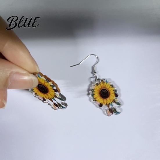 Exquisite Craftsmanship Jewelry 1 Pair Drop Earrings Sunflower Shape Lightweight