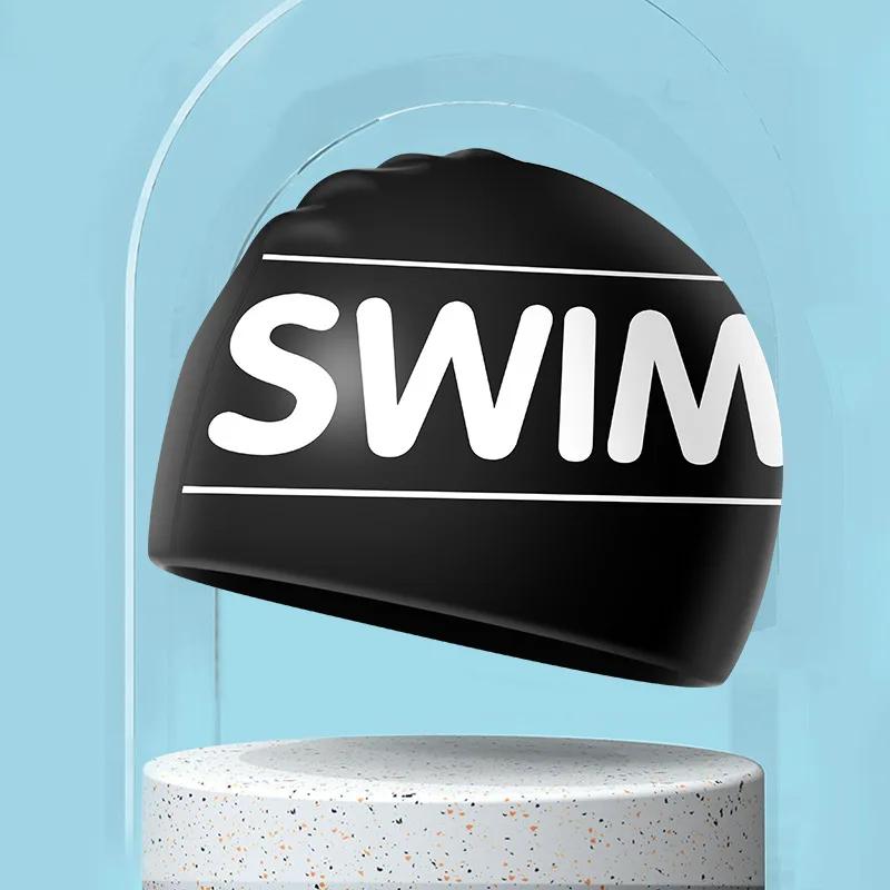 Шапочки для плавания большого размера для женщин и мужчин, эластичные, удобные, силиконовые, для купания, длинные, для защиты ушей, для взрослых, шапочка для плавания