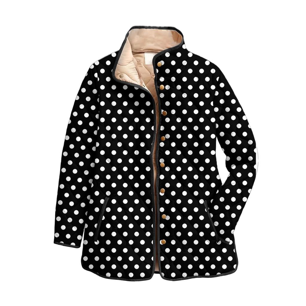 Женская хлопковая куртка с цветочным принтом, воротником-стойкой, плиссировкой, длинными рукавами и пуговицами