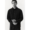 H M Linen Blend oversHirt Regular Fit Black