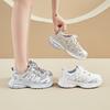 New Sneakers - Korean Casual Shoes Soft Elastic Shock-absorbing Non-slip Arch Support Breathable Mesh Thick Bottom Heightening Casual Sneakers