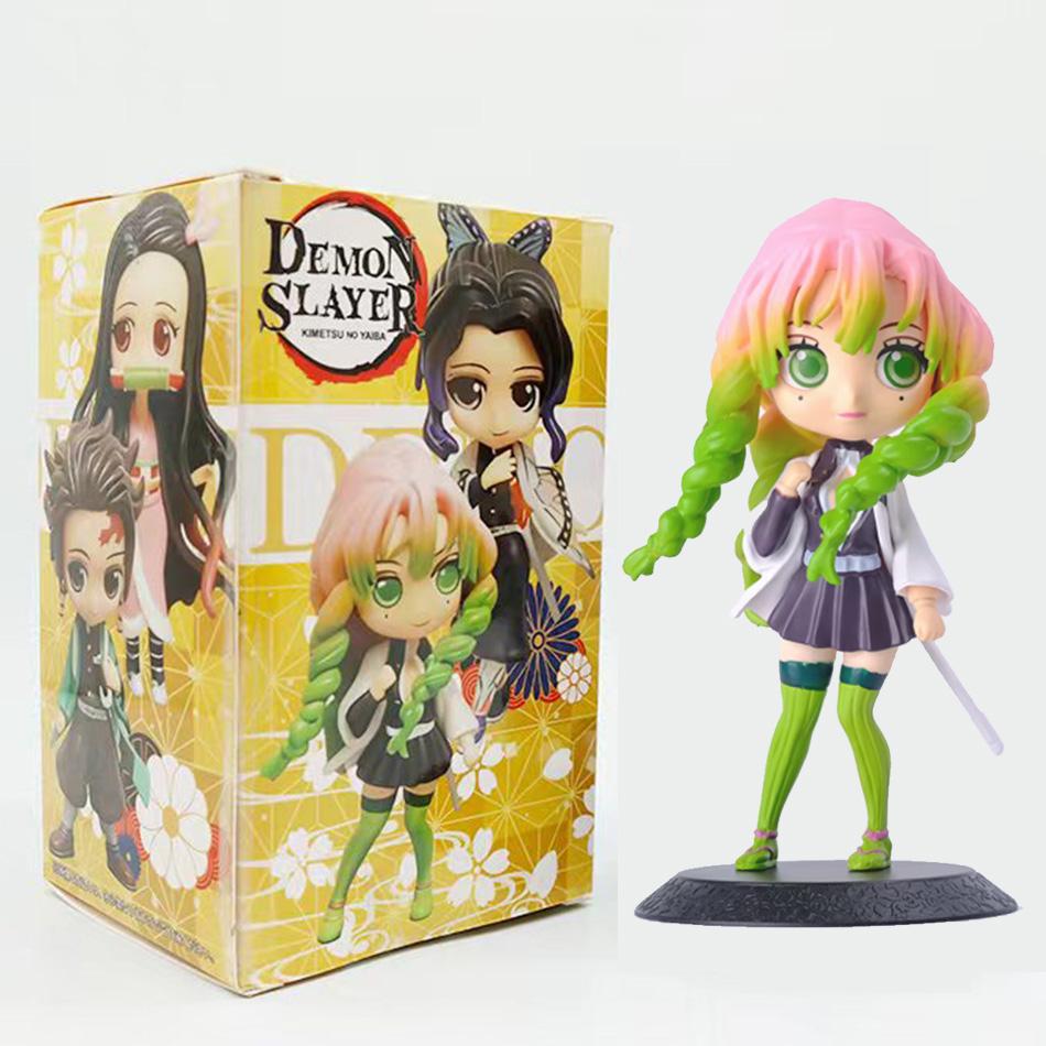 14Cm Anime Figure Nezuko Tanjirou Zenitsu Inosuke Kyoujurou Giyuu Kawaii Qposket Pvc Model Toys Children Gift
