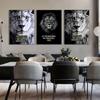 Motivational Quote Black Lion Tiger Canvas Paintings Inspired Art Classic Poster and Print Wall Painting for the Office of Home Decor