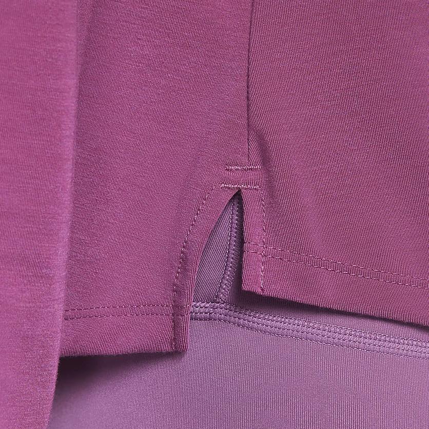 Nike Свободный крой, круглый вырез, футболка, женские топы, фиолетовый DD0621-653