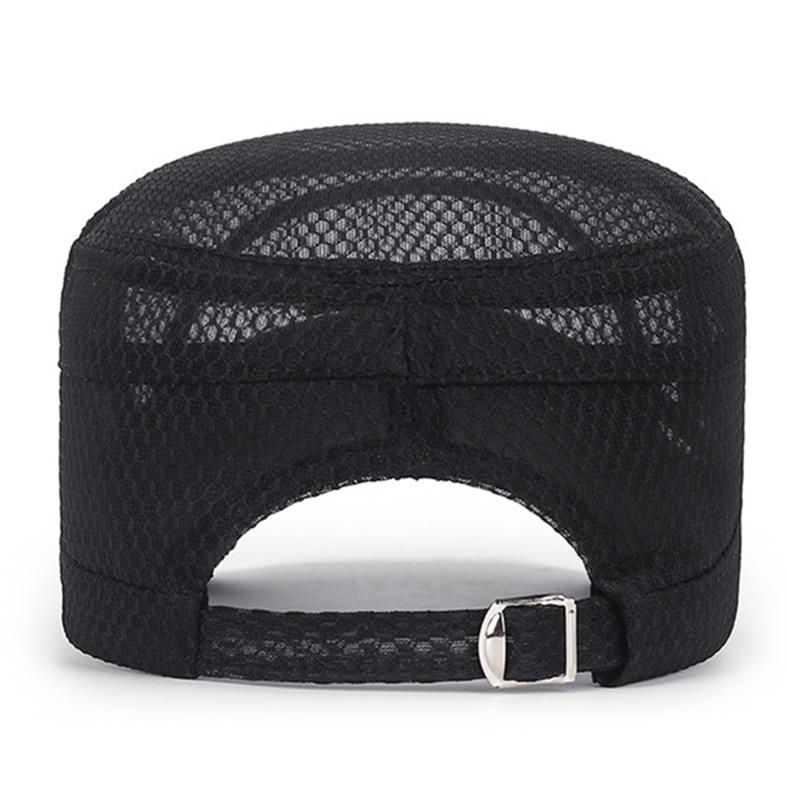 Men's Fashion Mesh Casual Breathable Sunscreen Hat Summer Outdoor Flat Top Cap
