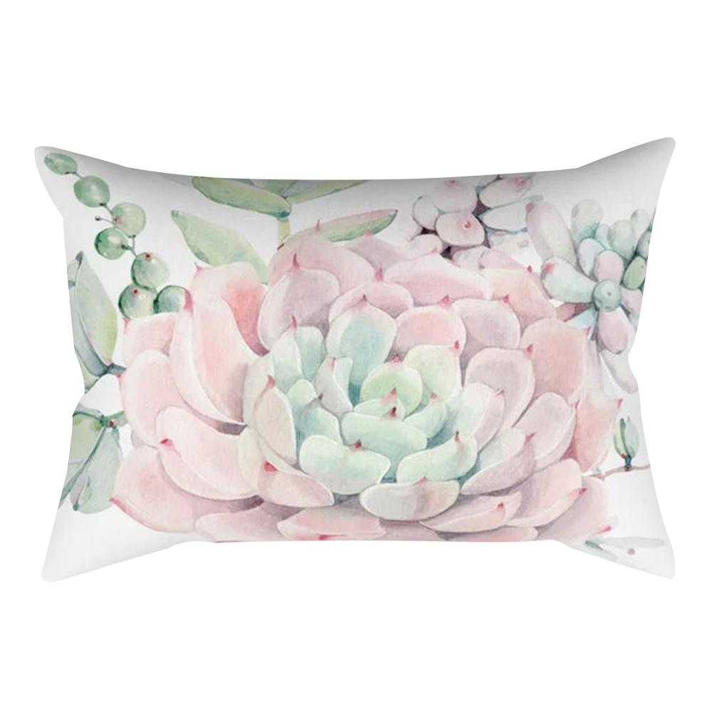 Декоративная наволочка с растительным светом кактуса для спальни, гостиной, дивана, стула, автомобиля, наволочка 30x50 см, домашний декор, наволочка