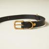 We Original All Leather Collar Black GOOD MANNERS DOG SERIES - (L) /