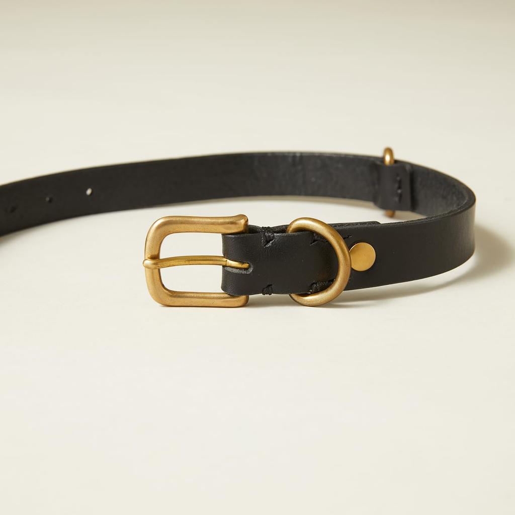 We Original All Leather Collar Black GOOD MANNERS DOG SERIES - (L) /