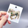 Metal Enamel Horse Brooch Pin Sparkling Mascot Horse Lapel Pin Zodiac Horse Brooch  New Year Gifts