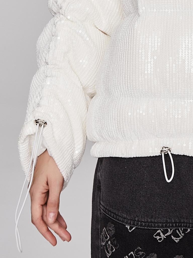 JAZZEVAR Пуховик с пайетками в тяжелом промышленном стиле, новый зимний женский пуховик среднего и длинного размера