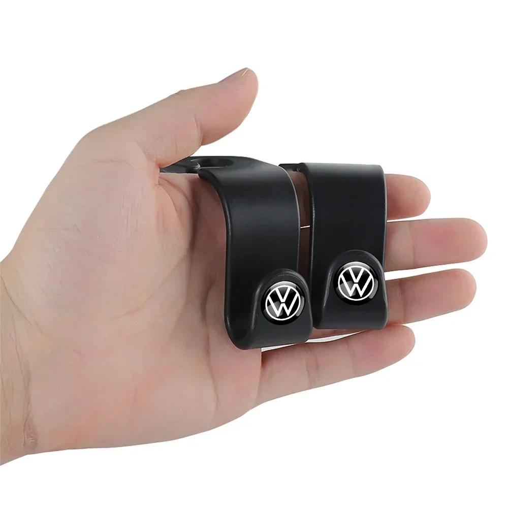 ZCKOT1 2/4Pcs Car Seat Back Hook Organizer Holder Storage Hanging Clips For Volkswagen VW R-line GTI R Golf Passat Magotan Tiguan Bora