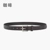 Ремень женский кожаный первый слой кожаный ремень черный квадратная пряжка ремень из коровьей кожи простой