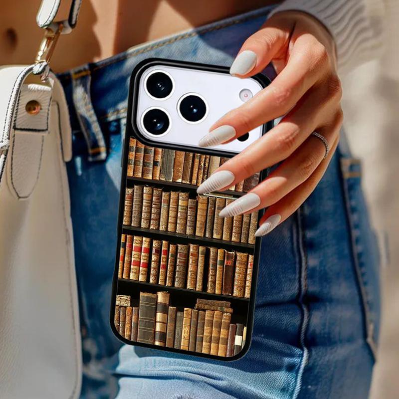 Читать книги Библиотека Книжная полка Чехол для телефона Для iPhone 17 Air 14 15 13 12 Max Чехол Для Apple 16e 11 Pro Max Plus Coque